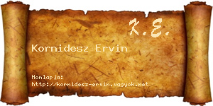 Kornidesz Ervin névjegykártya